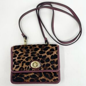 Coach Leopard Mini Crossbody Bag with Gold Hardware